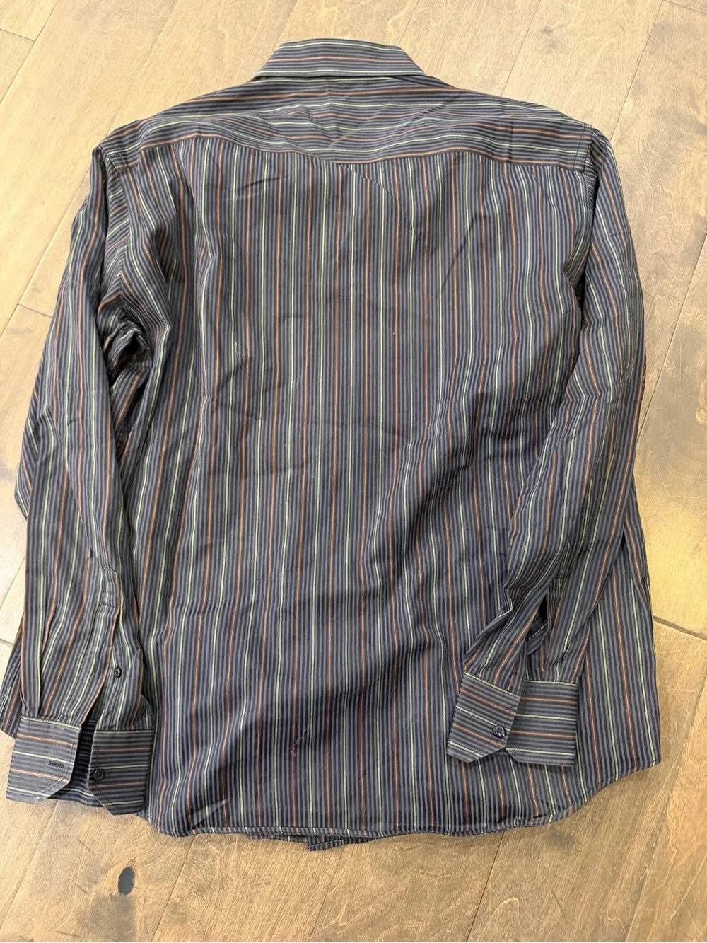 Bugatchi uomo black Multi-Stripe Dress Shirt - Picture 5 of 6